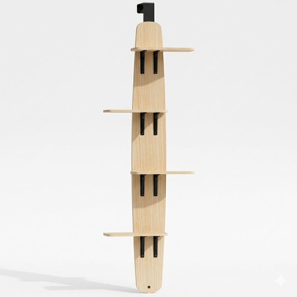 Natural Wood Over-door Cat Tree